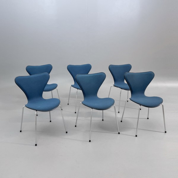 6st Stolar Sjuan 3107 Fritz Hansen Arne Jacobsen