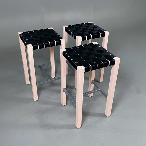 3st Barpallar svart/rosa sadelhjord