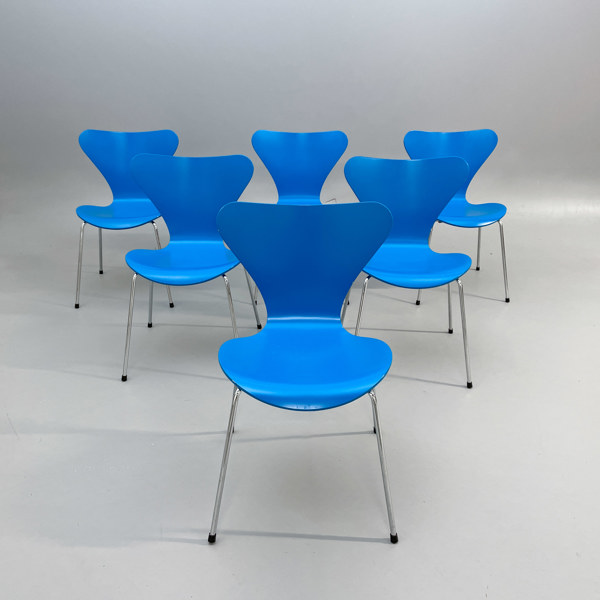 6st Stolar Sjuan 3107 Fritz Hansen Arne Jacobsen