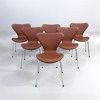 Arne Jacobsen - 6 st Sjuan 3107 - FRITZ HANSEN