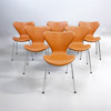Arne Jacobsen - 6 st Sjuan 3107 - FRITZ HANSEN