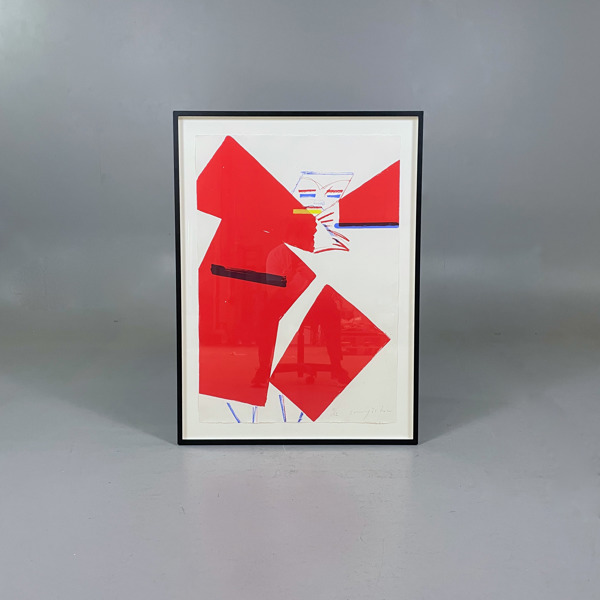 Tommy Östmar, Pojke (Robot), serigrafi, 90 x 63 cm.