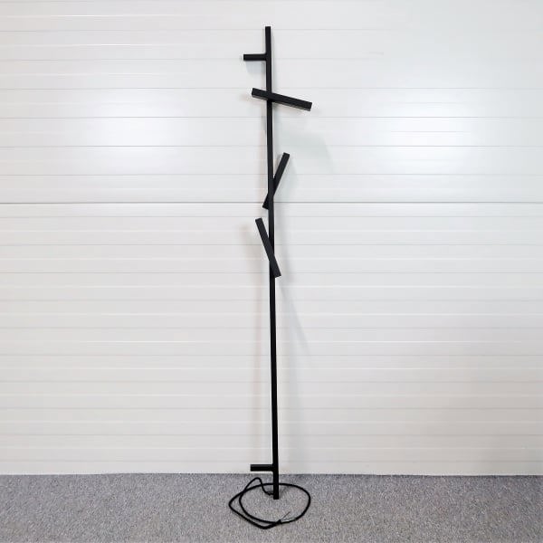 Vägglampa, 3-spot, svartlackad